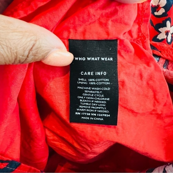 Who What Wear Smocked Flare Midi Dress - Picture 7 of 8